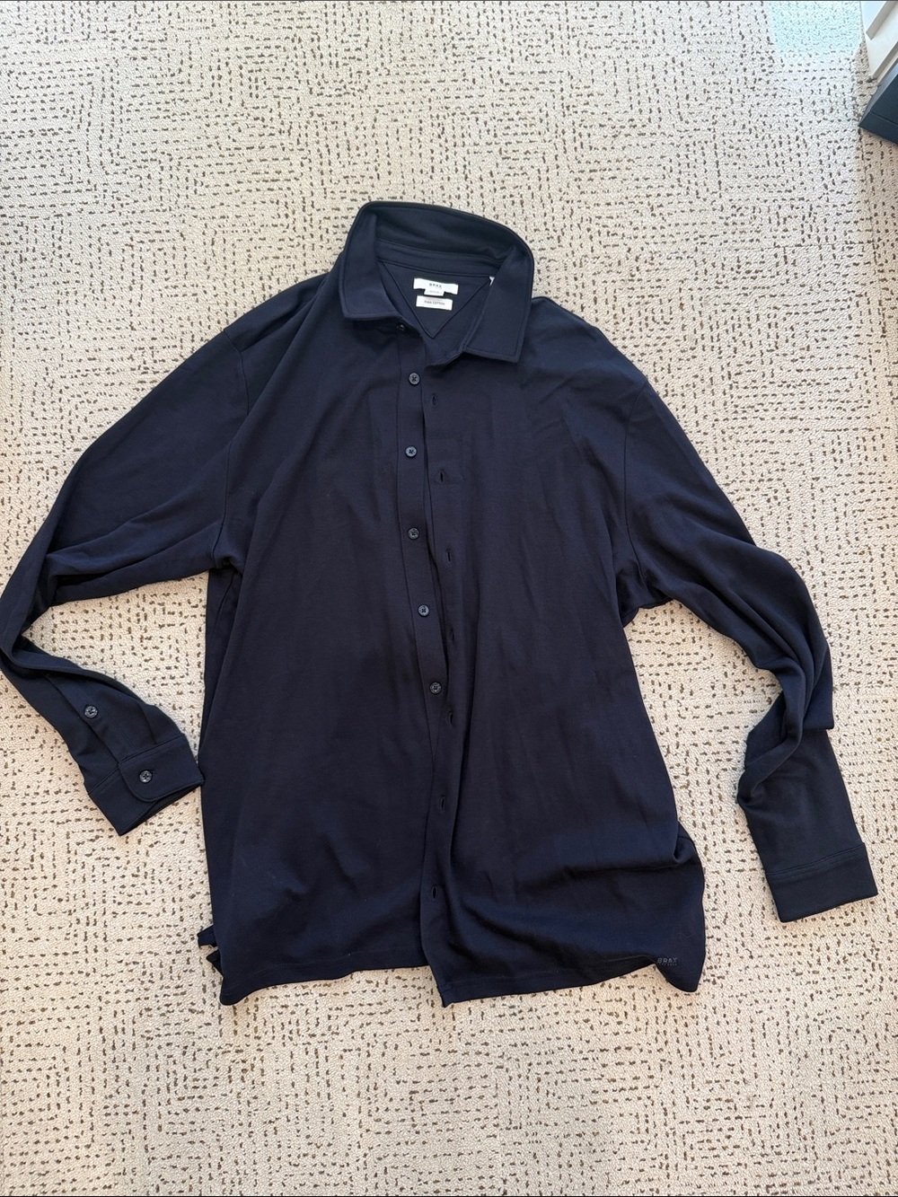 Men's navy brax Button-Up Shirt